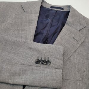 Suit Supply Napoli  Single Breasted Int Gray Suit Jacket, Size 48, Super 110‎